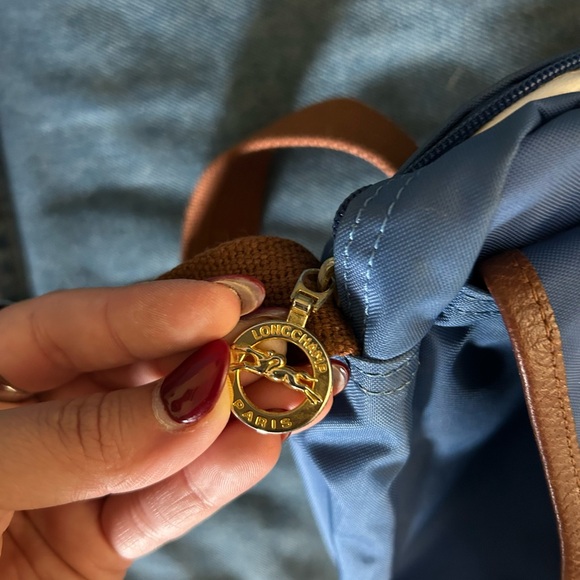 Longchamp Blue and Brown Messenger Bag - Picture 5 of 5